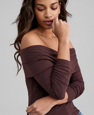 Petite Off-The-Shoulder Top, Macy's Exclusive