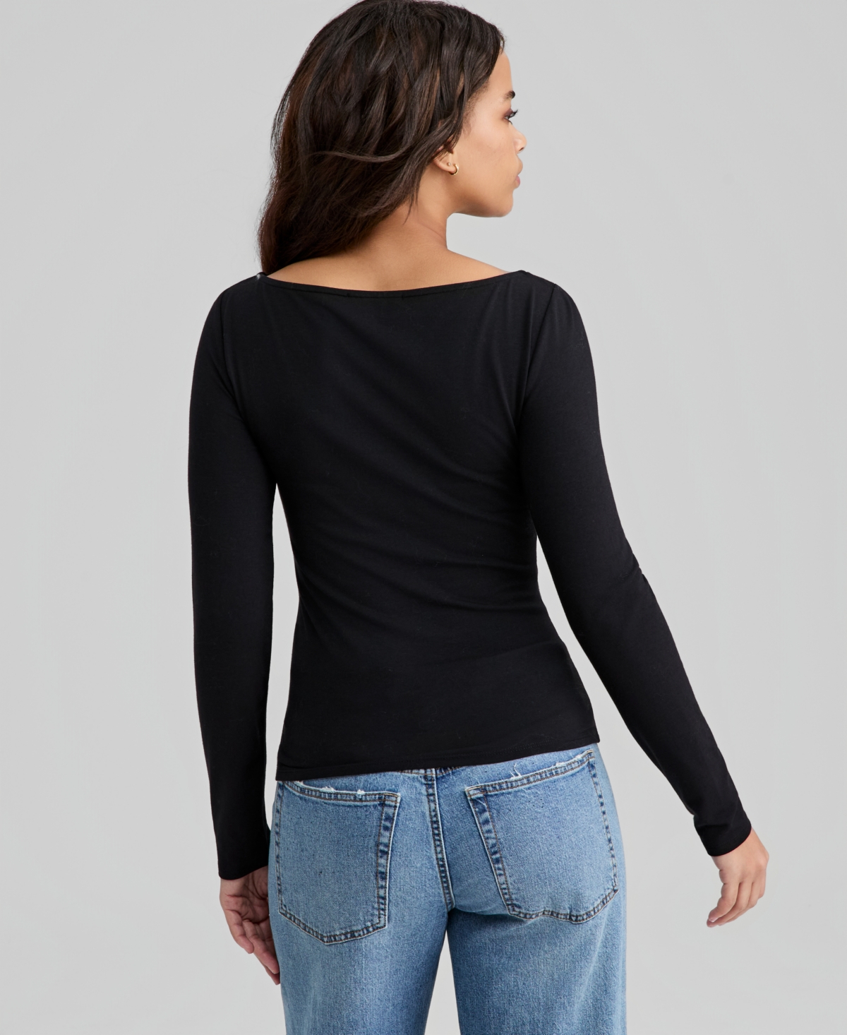 And Now This Women's Boat-Neck Long-Sleeve Knit Top, Macy's Exclusive