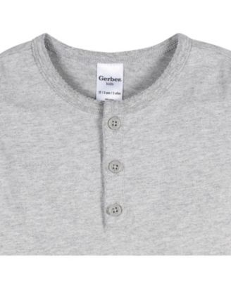 Toddler Girls 3-Pack Long Sleeve Shirts, Navy/Oatmeal/Violet, 5T