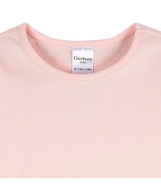 Toddler Girls 3-Pack Long Sleeve Shirts, Navy/Oatmeal/Violet, 5T