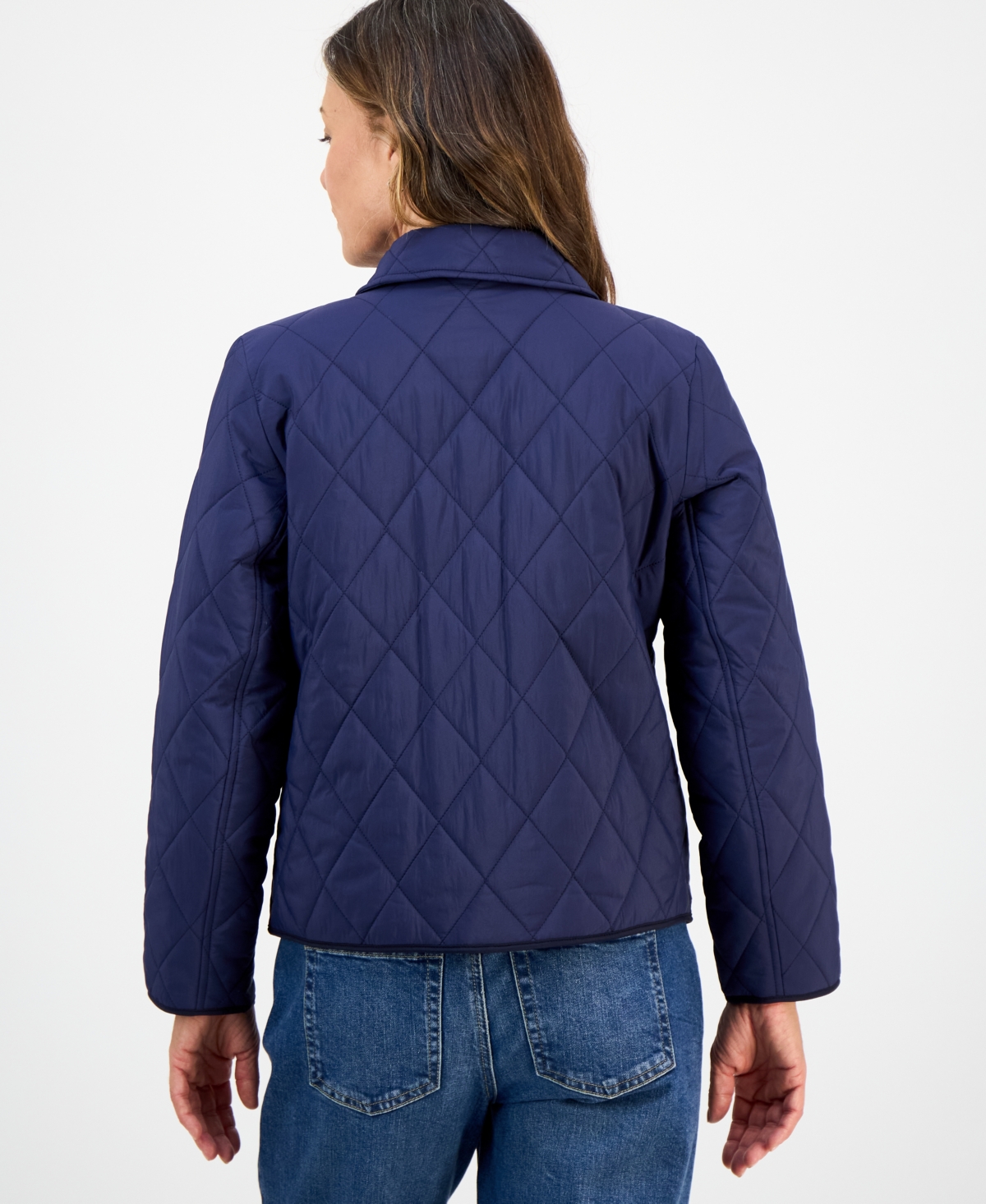 Style & Co Petite Quilted Utility Jacket, Macy's Exclusive