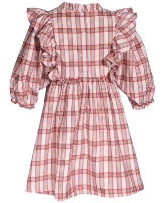 Girls' 2T-6X Smocked Plaid Dress