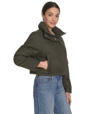 Women's Regular Cropped Cotton Puffer Jacket