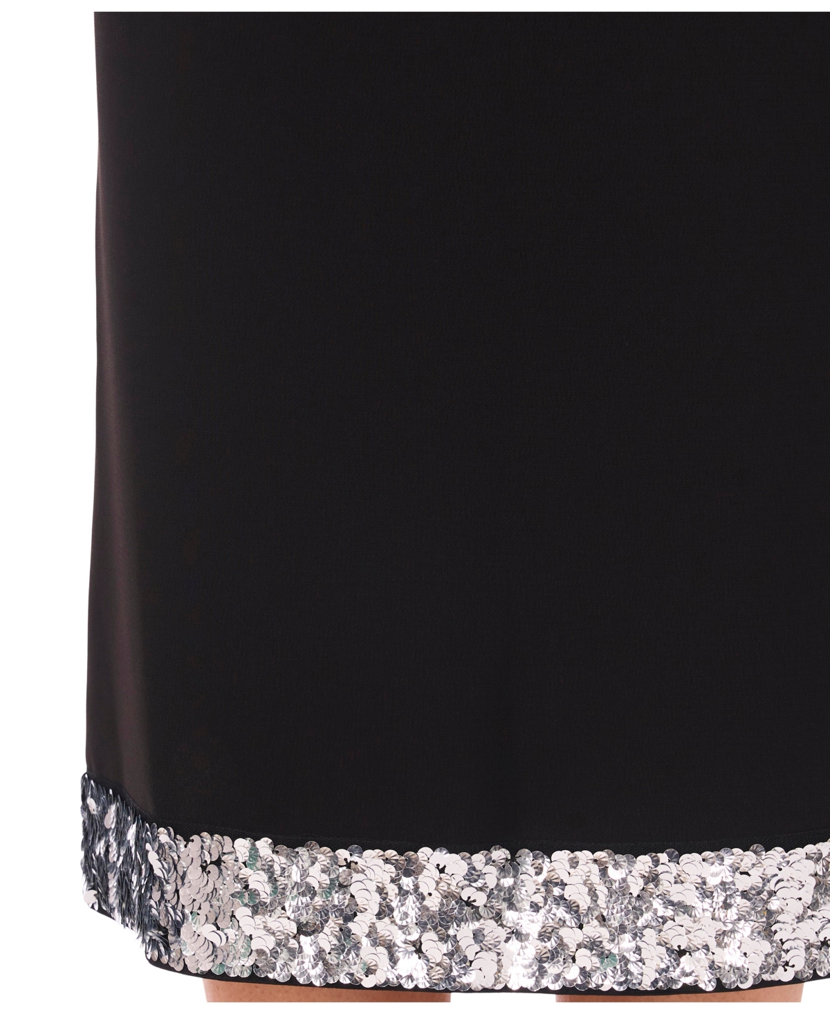 Cece Sequin Hem Midi Skirt In Black