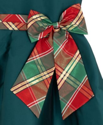 Girls' 2T-6X Mikado Plaid Hi-Lo Dress