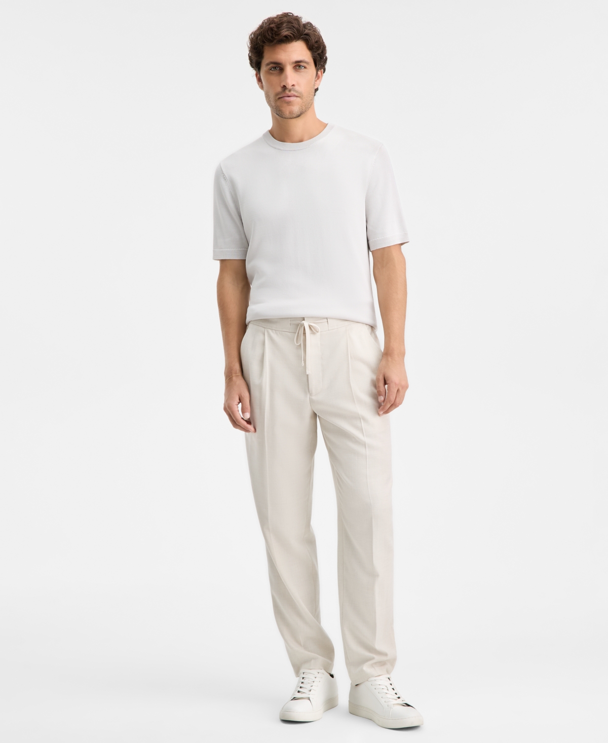 Alfani Men's Brushed Suit Pants, Macy's Exclusive In Neutral