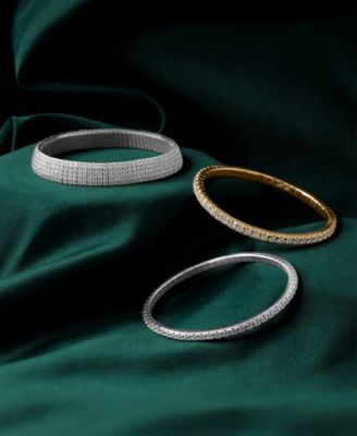Diamond Stretchy Bangle Bracelet (9 ct. t.w.) in 14k White Gold, Macy's Exclusive