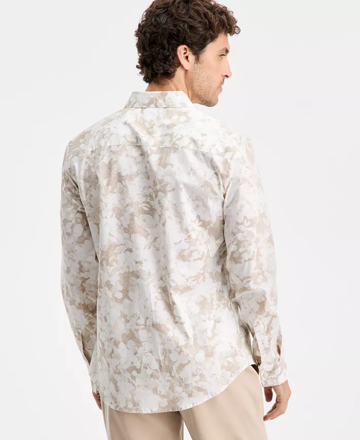 Men's Long-Sleeve Layered Botanical Shirt - thumbnail 4