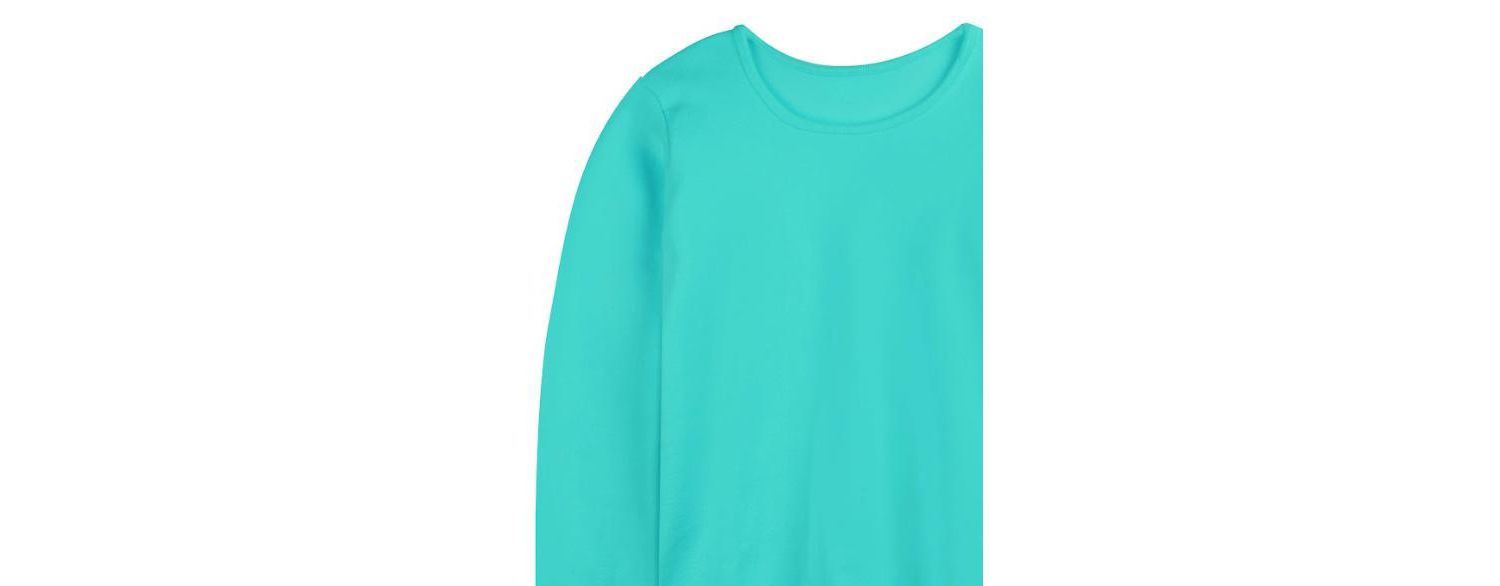 Kids Fair Trade Organic Cotton Long Sleeve Ribbed Scoop Neck Tee
