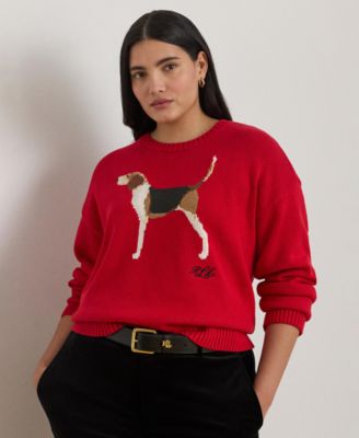 Lauren Ralph Lauren - Plus Size Intarsia-Knit Foxhound Sweater
