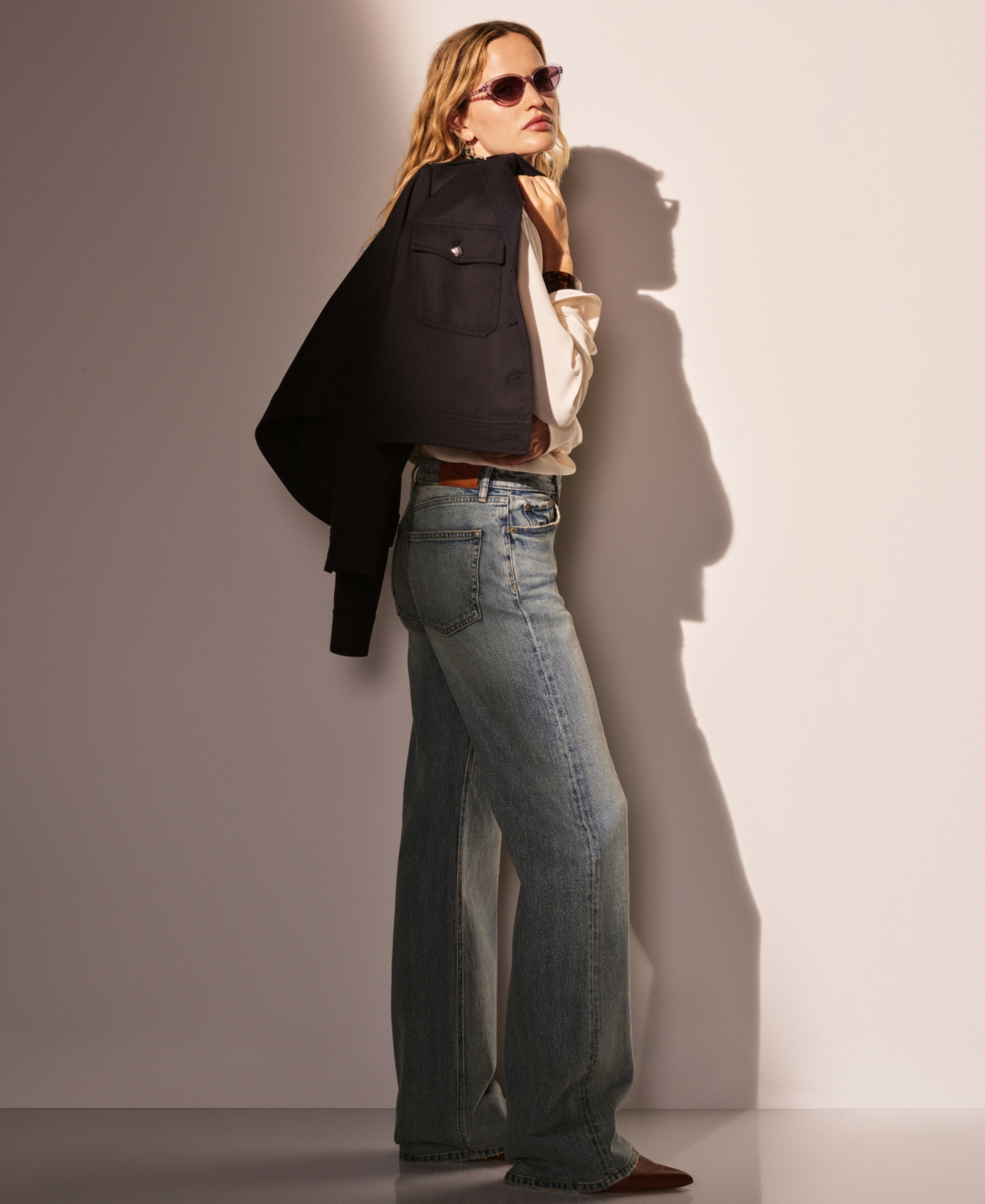 Lauren Ralph Women's High-Rise Wide-Leg Jeans