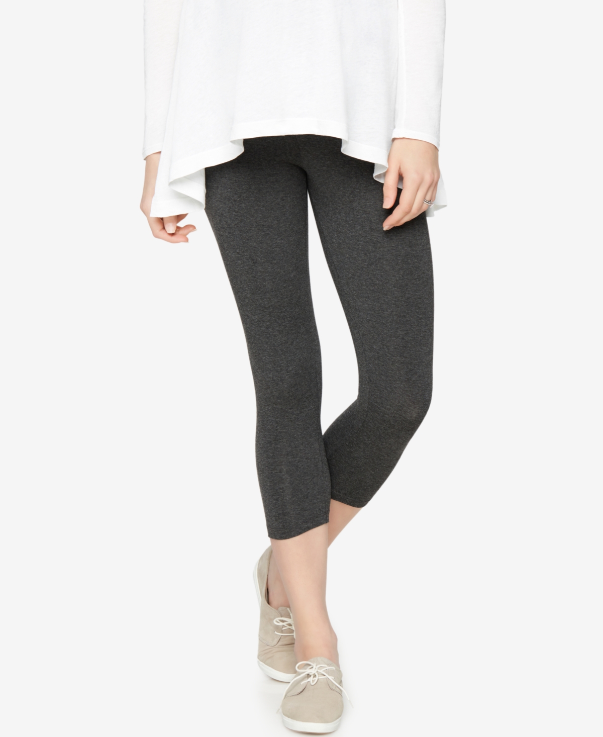A Pea in the Pod Luxe Essentials Secret Fit Belly Cropped Maternity Leggings