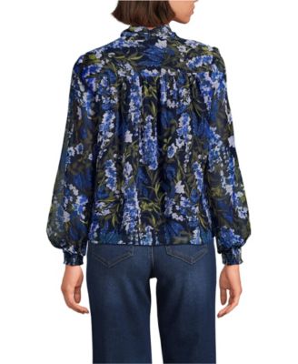 Women's Chiffon Removable Tie Neck Blouse