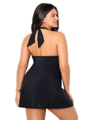 Women's High Neck Halter Swimdress