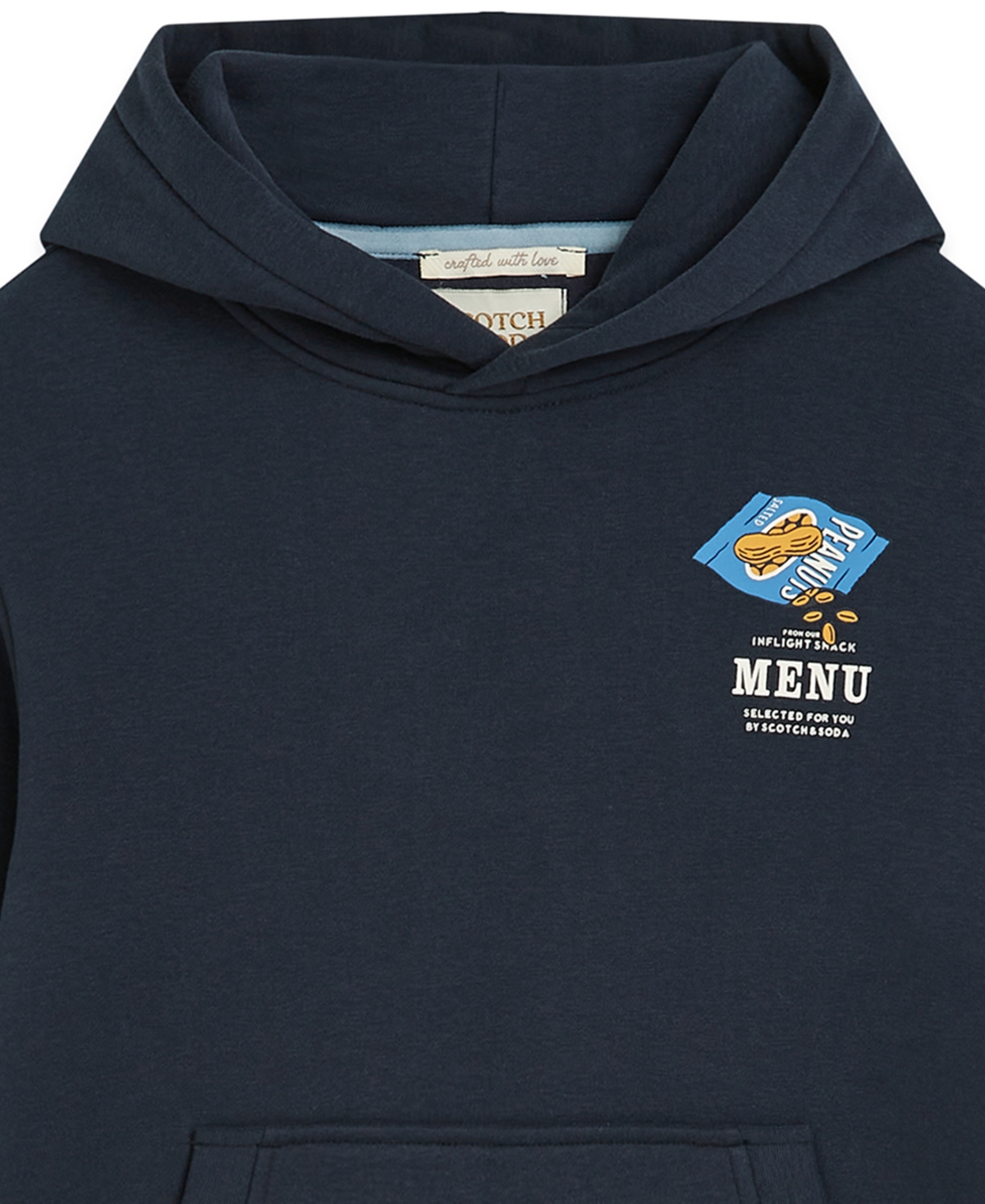 Scotch & Soda Boys 8-16 Graphic Print Hoodie Sweatshirt In Blue