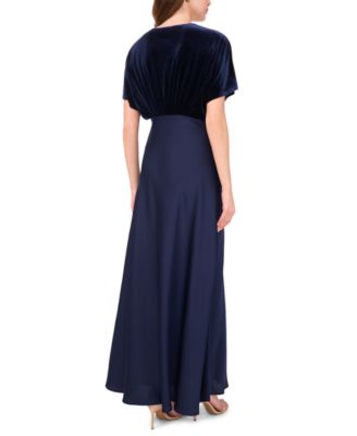 Women's V-Neck Dolman Sleeve Ball Gown