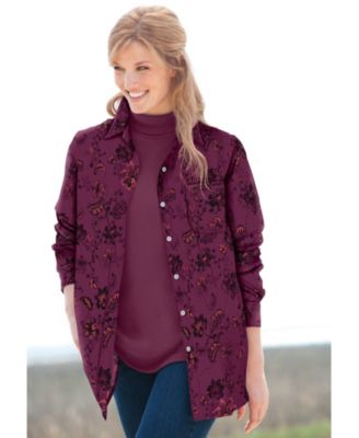 Plus Size Soft Sueded Moleskin Shirt