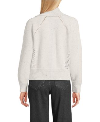 Women's Drifter Large Collar Zip Front Cardigan Sweater