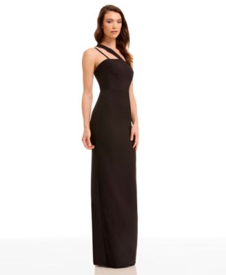 Women's Asymmetrical Neck Sheath Gown