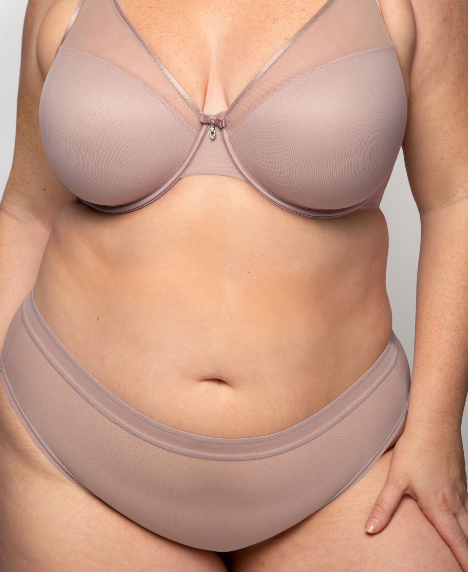Women's Sheer Mesh Plunge T-shirt Bra