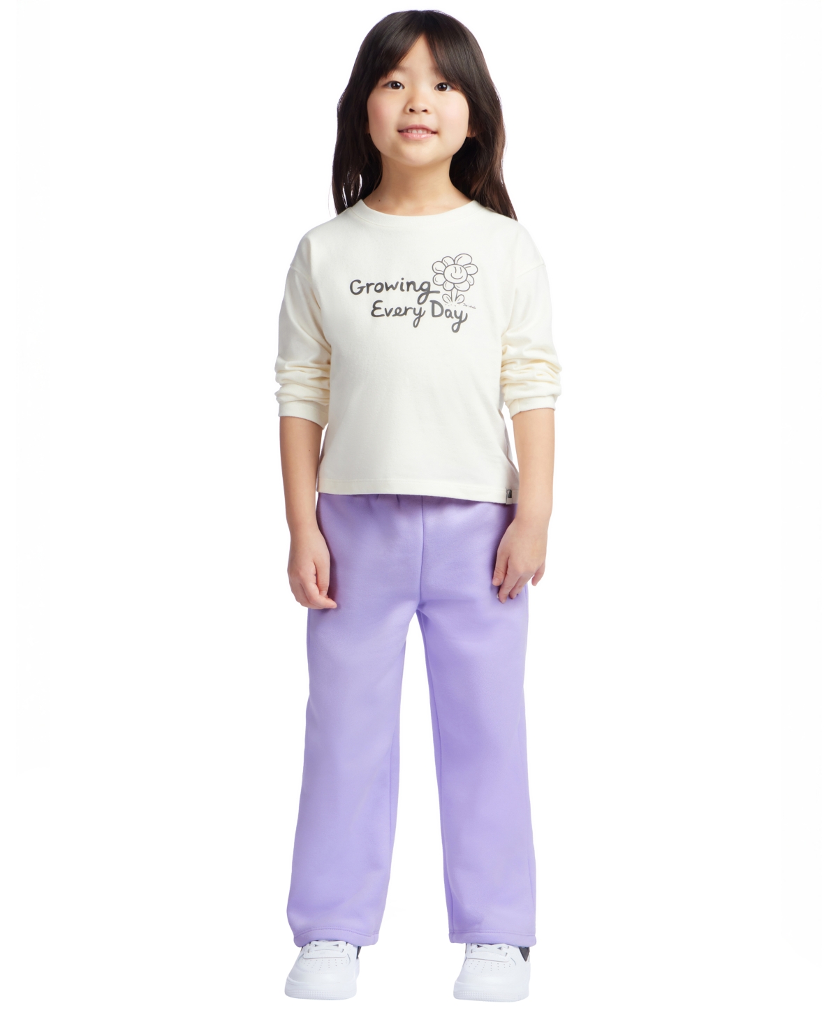 Color Lab Girls 3t-7 Printed Long Sleeves T-shirt In Animal Print
