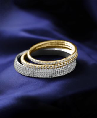 Diamond Stretchy Bangle Bracelet (3 ct. t.w.) in 14k Yellow Gold, Macy's Exclusive