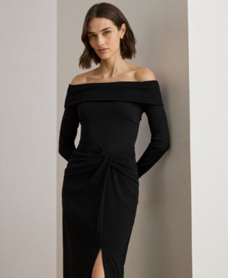 Women's Rib-Knit Off-The-Shoulder Gown