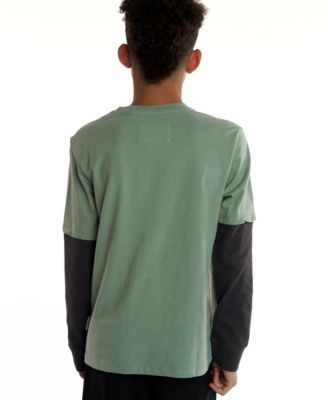 Boys' 5-20 Harper Twofer Graphic Print Layered T-Shirt