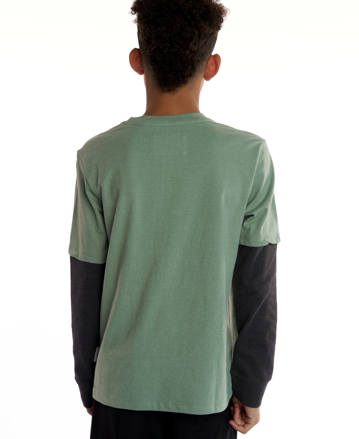 Sovereign Code Boys 5-20 Harper Twofer Graphic Print Layered T-shirt In Green