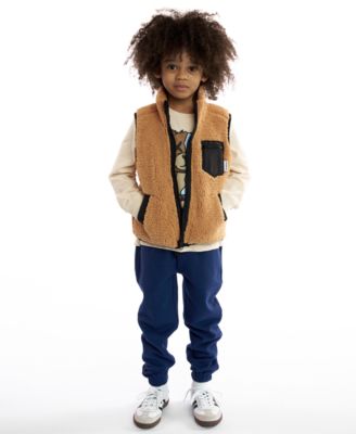 Sovereign Code - Boys 2T-7 T-Shirt, Vest and Joggers, 3-Piece Set