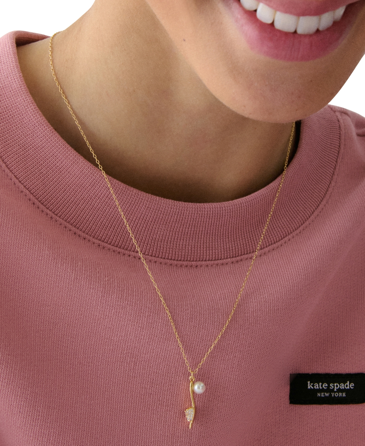kate spade new york Cubic Zirconia and Imitation Pearl Life of The Party Necklace