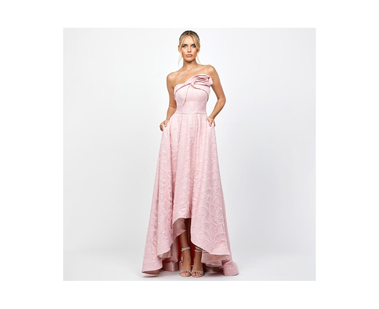 Women's Addyson Strapless Hi Lo Gown