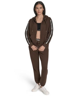 Women's Fleece Logo Tape Hoodie Jacket