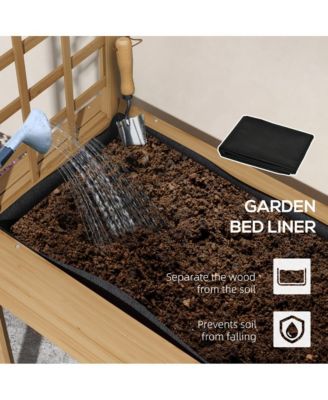 Outsunny Raised Garden Bed with Trellis
