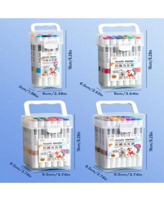 36 Colors Acrylic Marker Pens For DIY Art Painting, Waterproof & Quick-Dry, For Student Art, Anime,Drawing Supplies Back To School