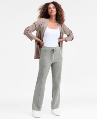 Women's Rhinestone Drawstring-Waist Knit Pants, Macy's Exclusive