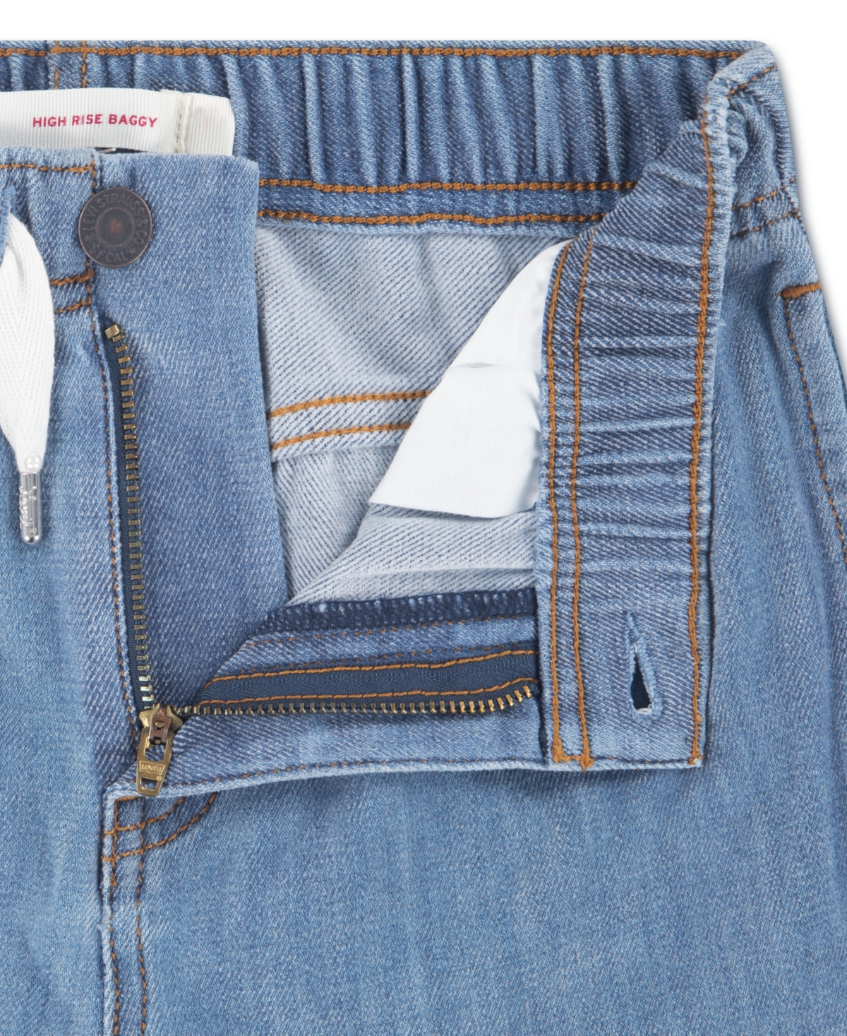 Levi's Girls 7-16 High-rise Baggy Jeans In Blue