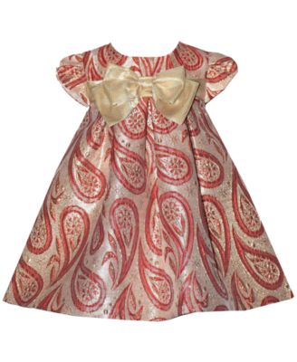 Bonnie Baby - Baby Girls 2-Piece Short-Sleeve Party Dress and Panty Set