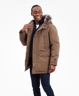 Men's Hooded Bib Snorkel Parka Coat