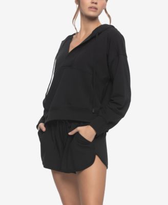 Women's Regular Kimora French Terry Hoodie Sweatshirt with Shorts