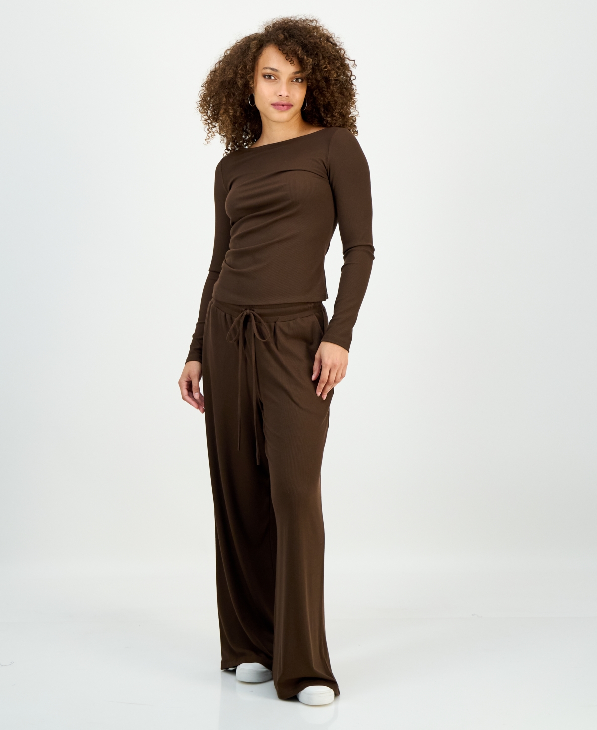 I.n.c. International Concepts Petite Rib-Knit Asymmetric Top, Macy's Exclusive