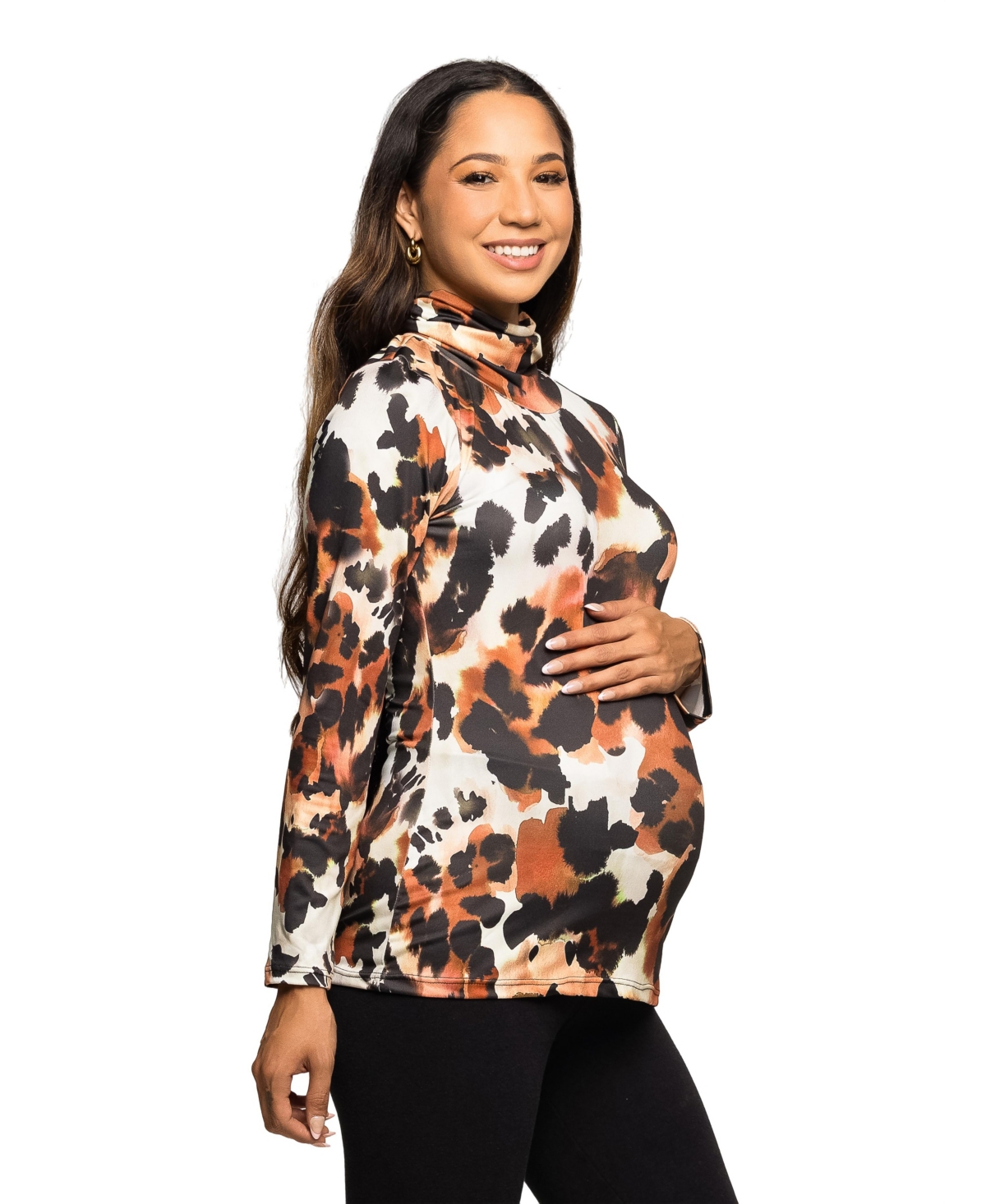 24seven Comfort Apparel Women's Maternity Long Sleeve Top