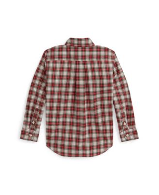 Boys 2-7 Plaid Cotton Poplin Shirt