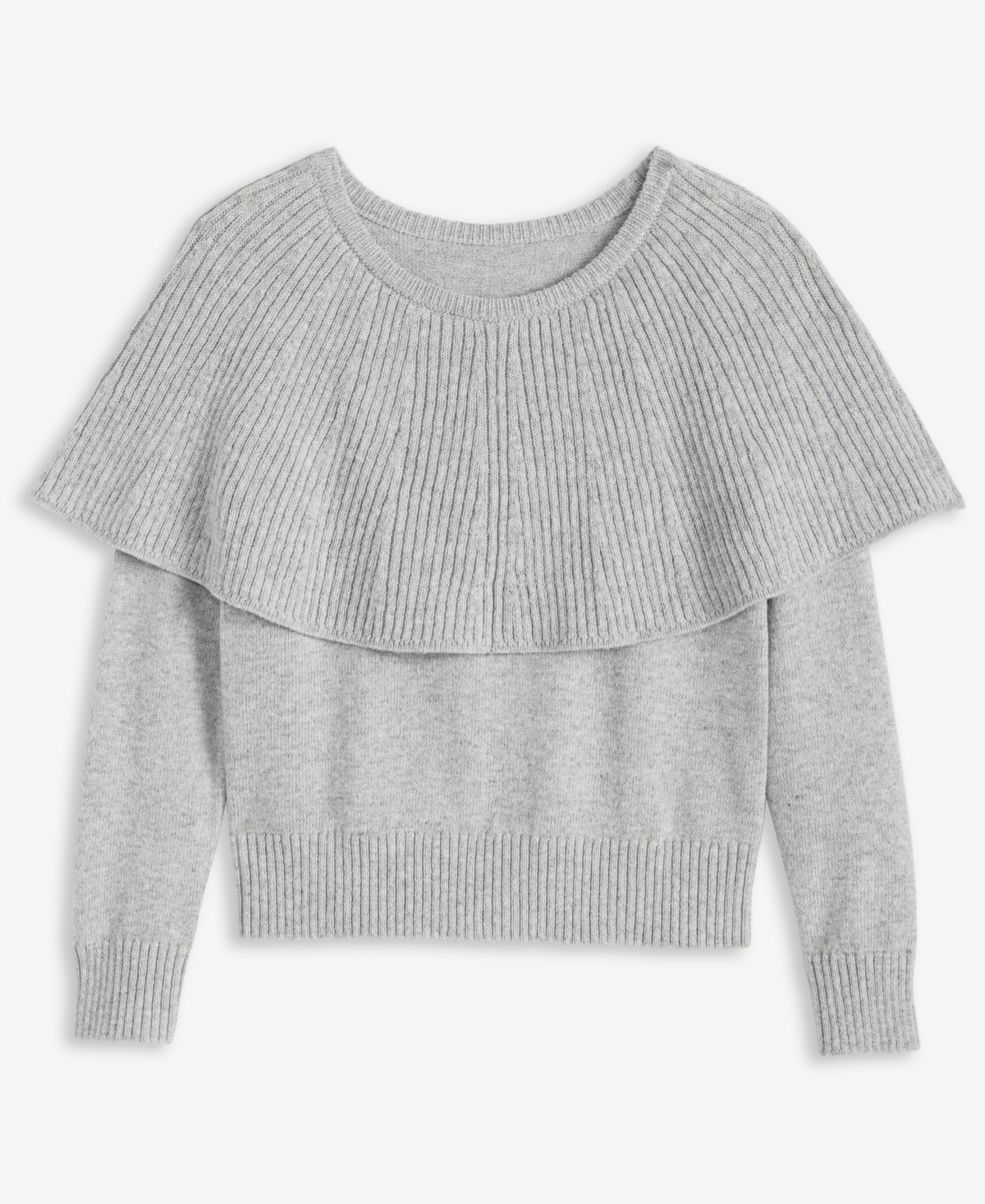 Inc International Concepts Petite Caped Sweater, Macy's Exclusive In Gray