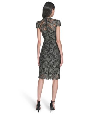 Women's Printed Deep V-Neck Dress