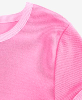 Little & Big Girls Rib Baby Tee