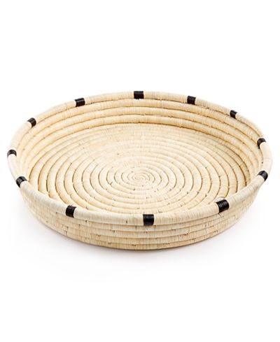 Rwanda Raffia and Sweet Grass Dash Round Tray
