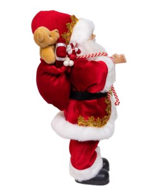 12" Standing Christmas Santa with Sack