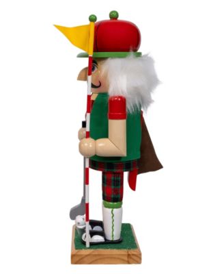 Wooden 12" Golf Nutcracker