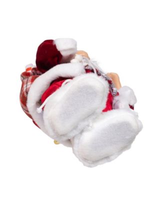 Charming 12" Standing Christmas Santa with Skis